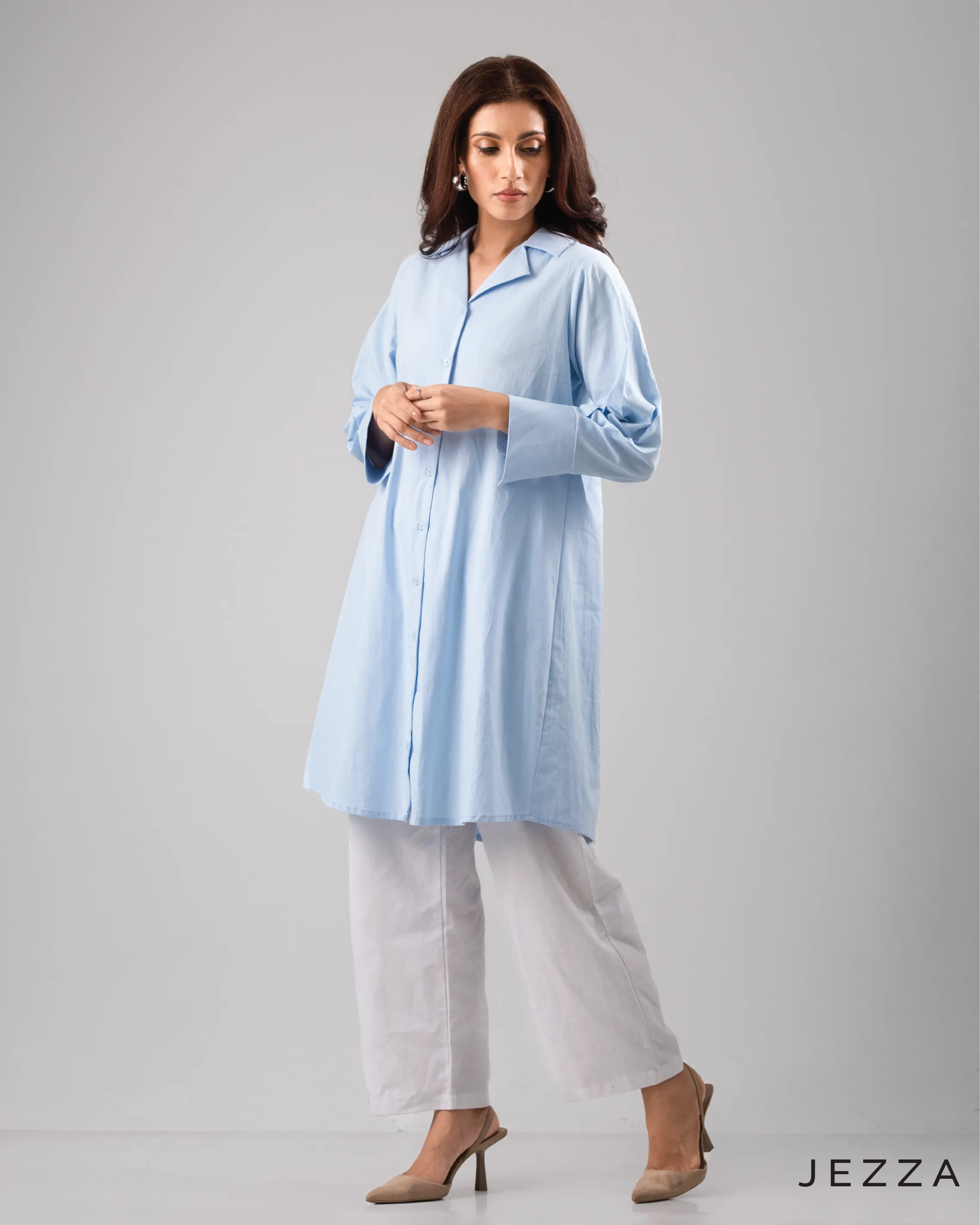 Above Knee Top With Pin tuck Details 58952