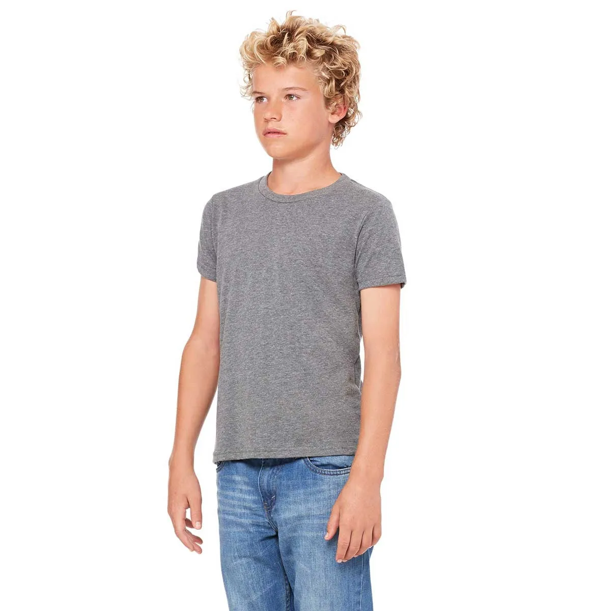 Bella   Canvas Youth Deep Heather Jersey Short-Sleeve T-Shirt