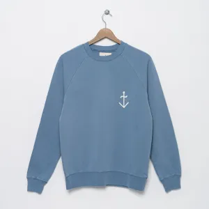 Cunha Sweatshirt (Captain's Blue   Ecru Logo)