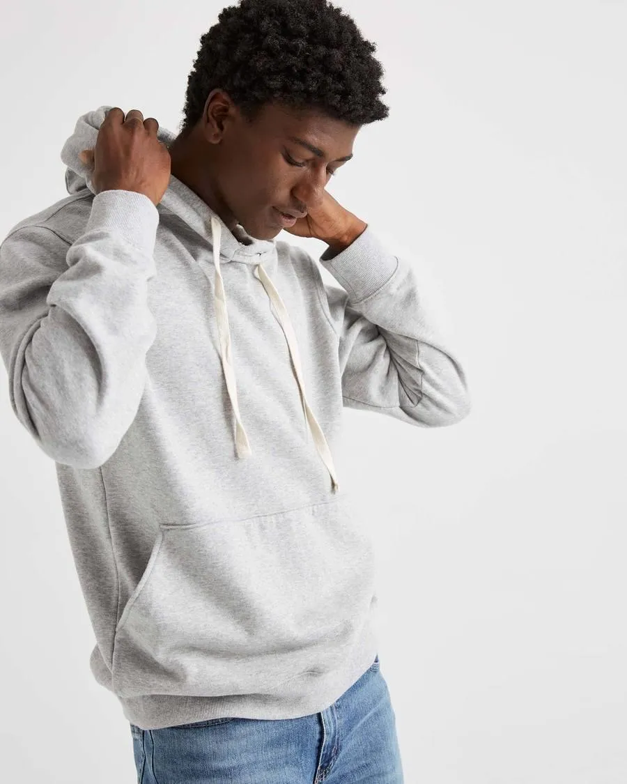 Fleece Pullover Hoodie (Light Heather Grey)