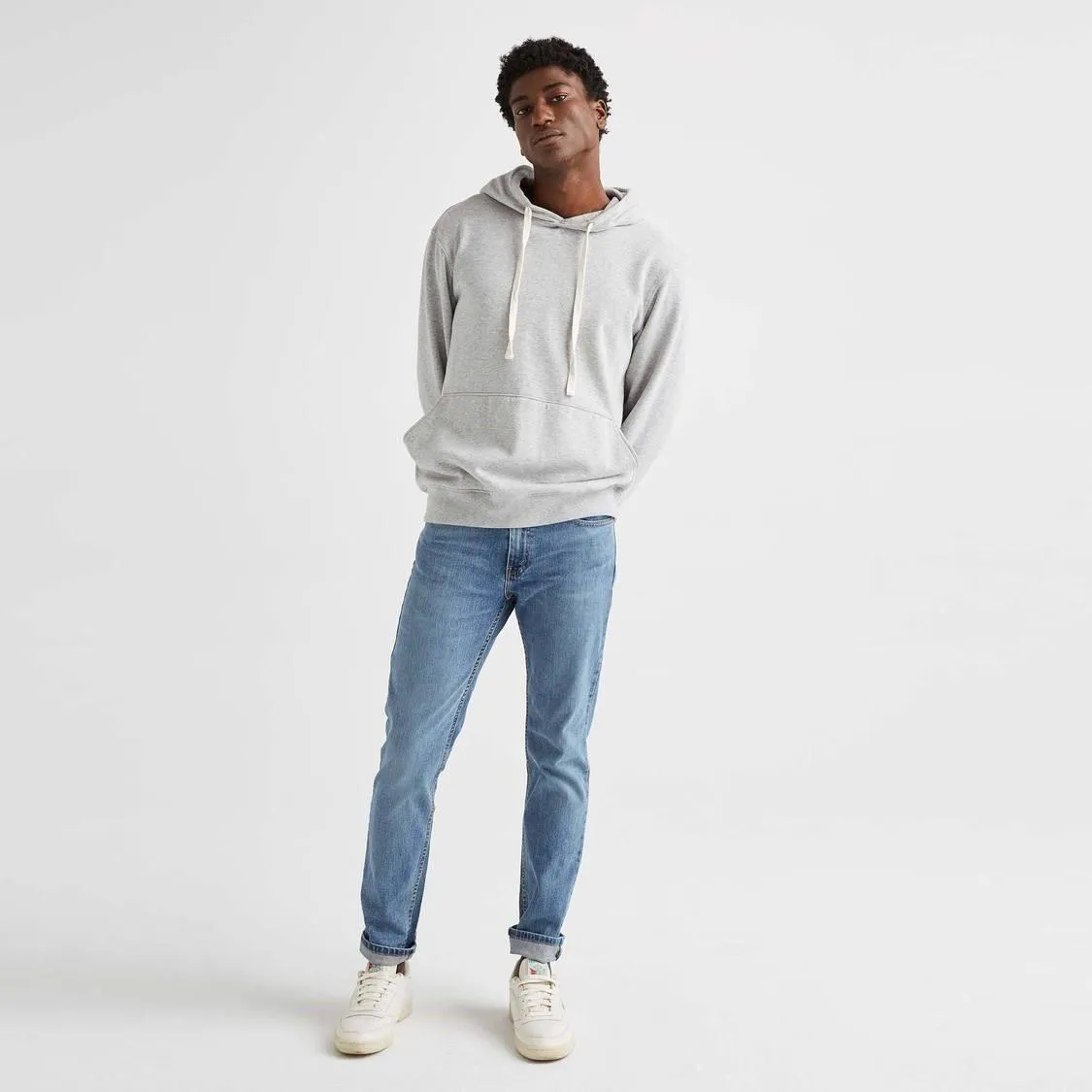 Fleece Pullover Hoodie (Light Heather Grey)