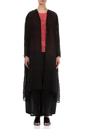 Flowy Black Light Silk Jacket