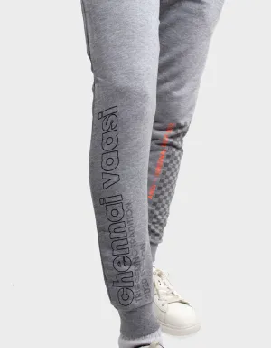 JOGGERS - CHENNAI VAASI CHEQUERED | GREY MELANGE