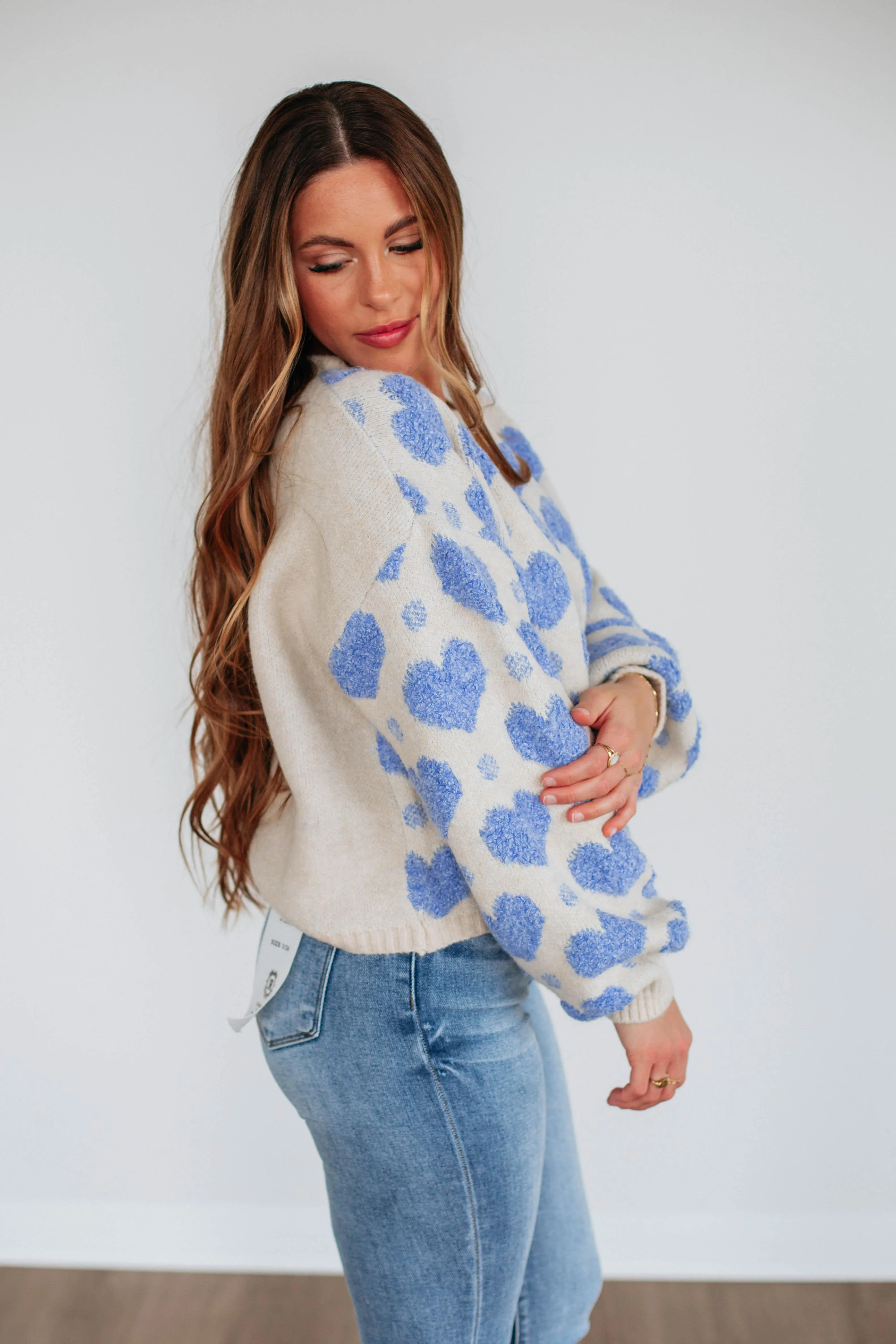 Love Yourself First Sweater - Cornflower Blue