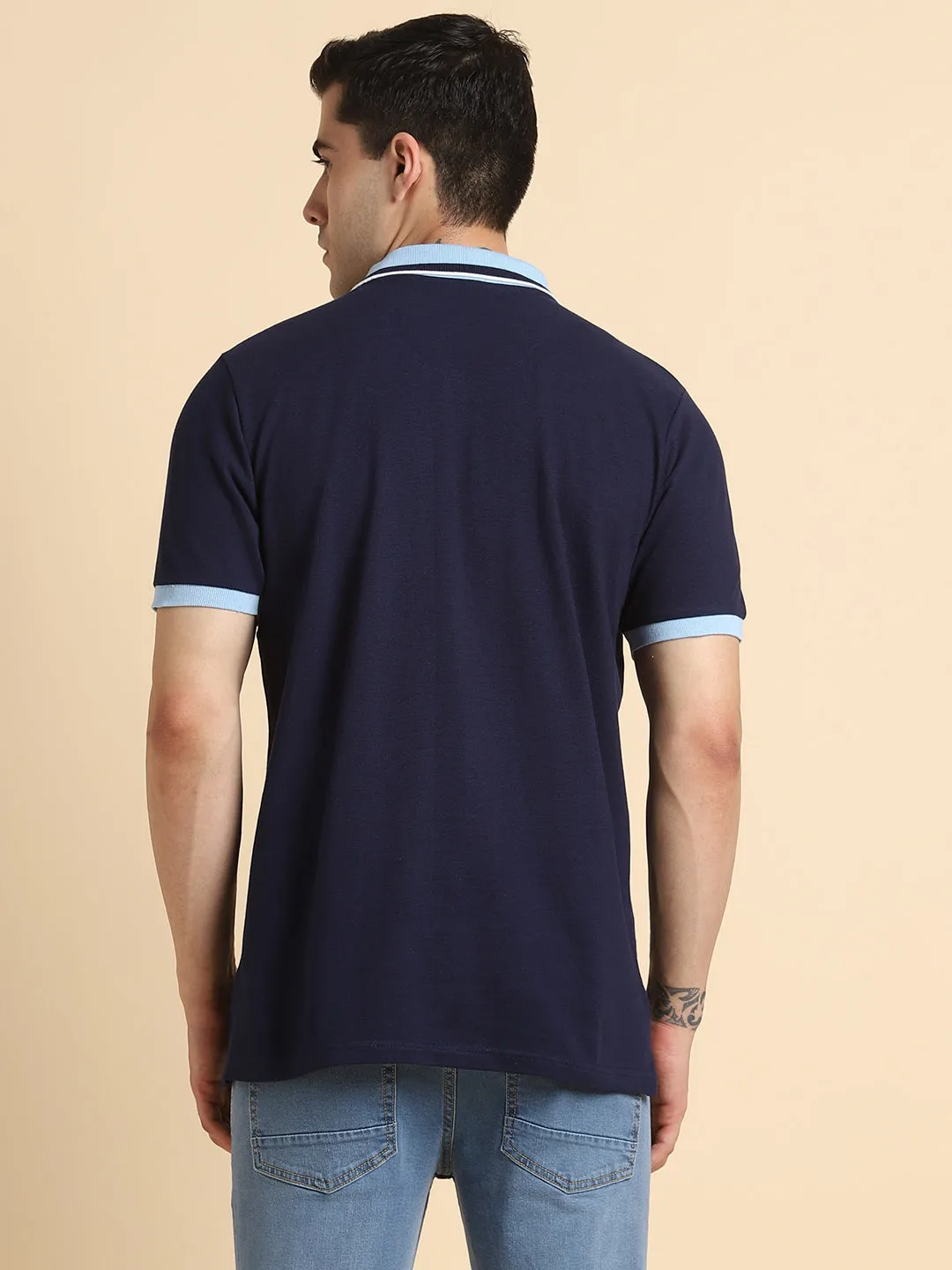 Men's Spread Collar Slim Fit Stripe White Shirts