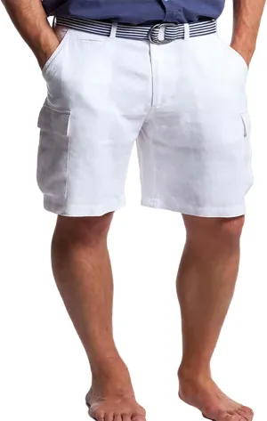 Mens Summer Workout Shorts Cotton and Linen Solid Color Multi Pockets Fashion Beach Pants Combat Vacation Casual Cool Bermuda