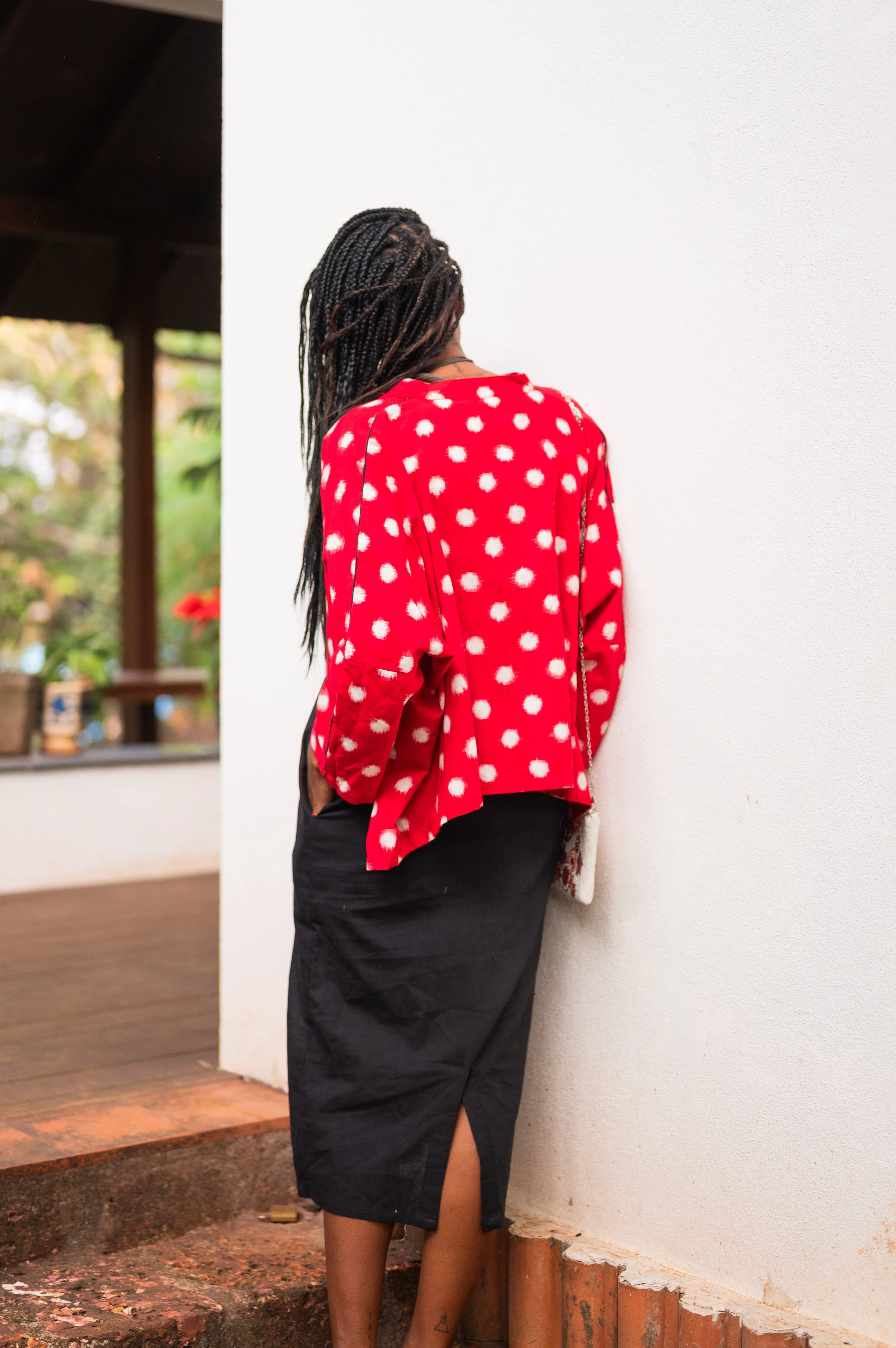 Red Ikkat Jacket : AASTEY