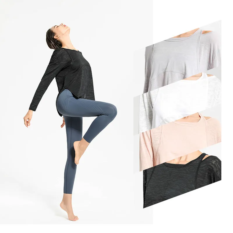 Splits Long Sleeve Active Wear Shirt