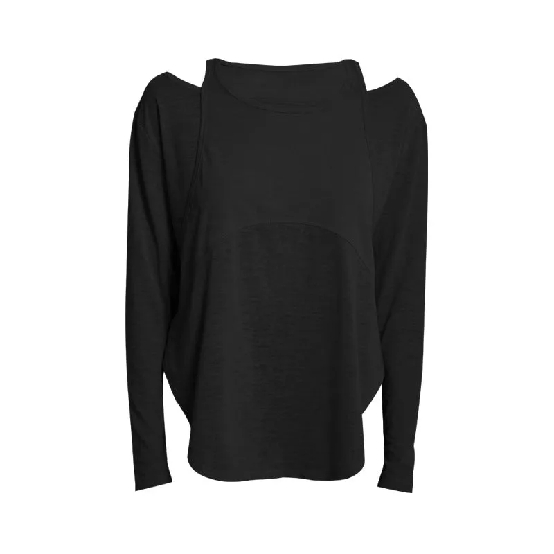 Splits Long Sleeve Active Wear Shirt