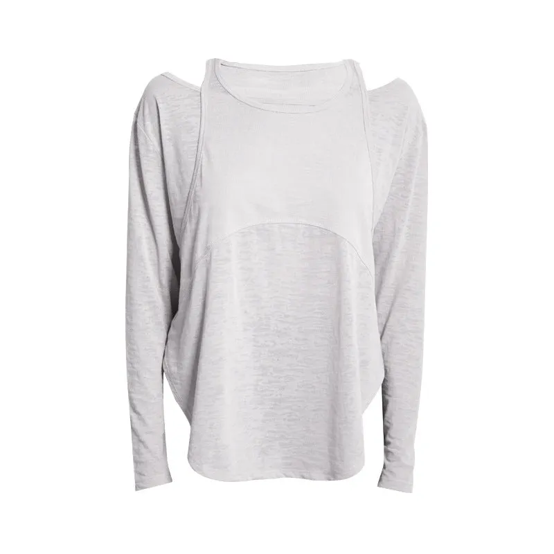 Splits Long Sleeve Active Wear Shirt