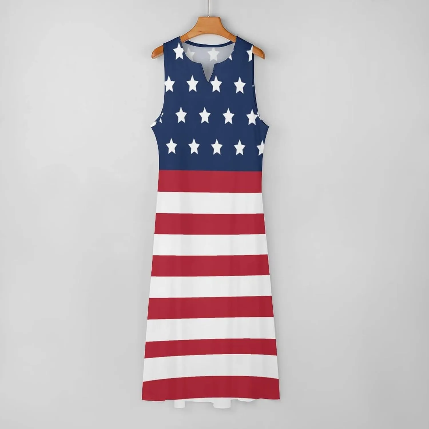 TAIZIYEAH Long Dress Elegant Casual Long Dress American Flag Girls Summer Sunshine Beach Skirts for Womens L