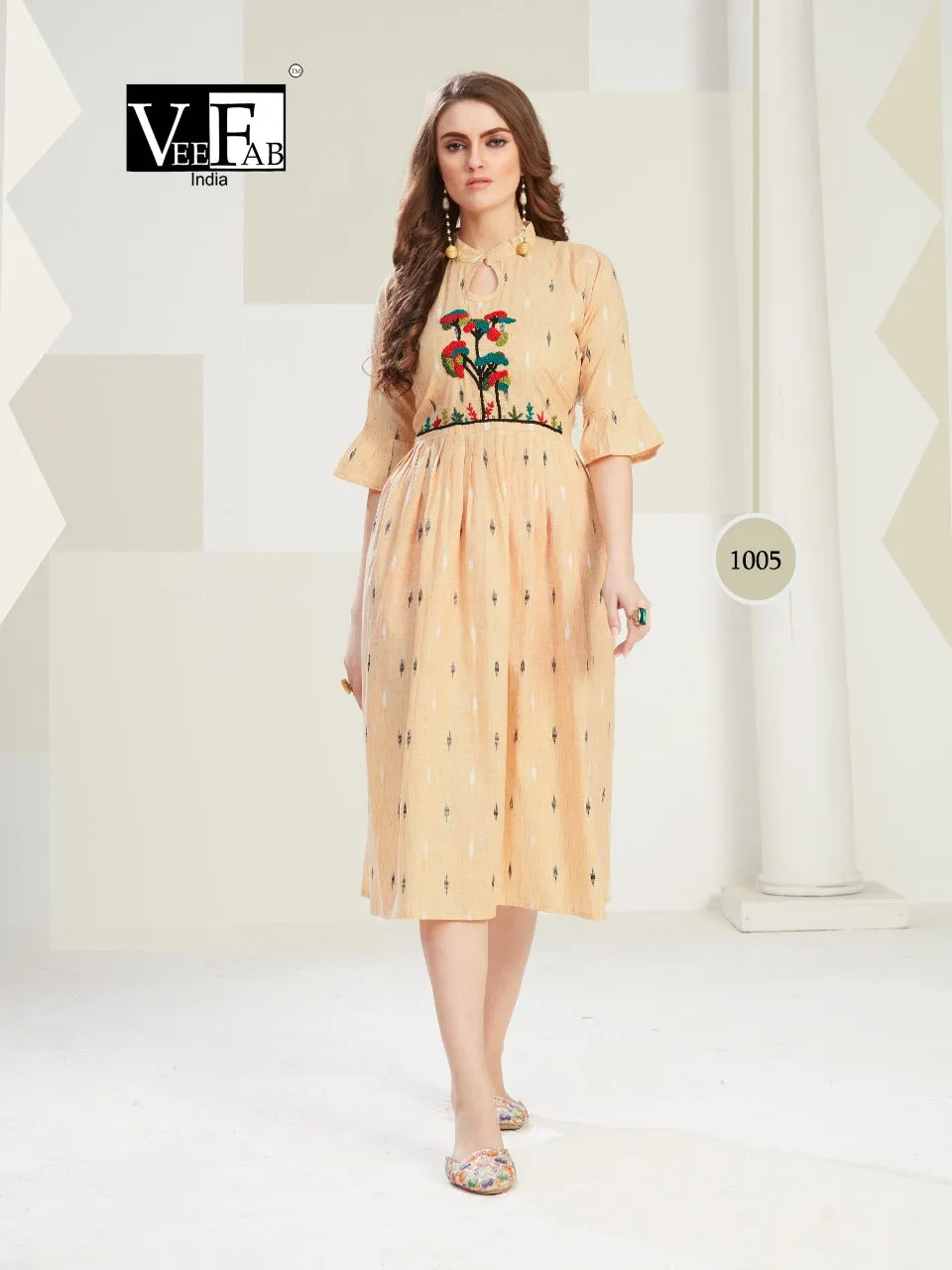 Vf India Presents Outlook Heavy Cotton Casual Wear Kurtis Collection