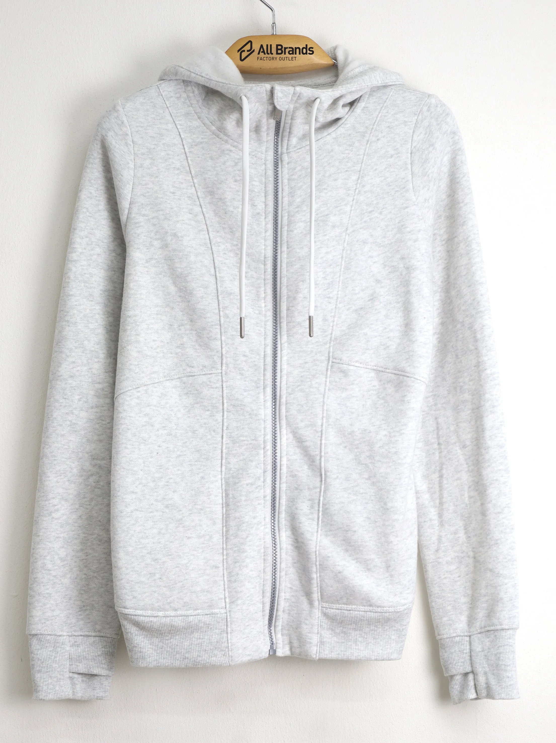 Women's Plain Solid Sport Hoodies,Light Grey