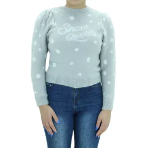 Women's Polka Dot Sweater,Light Grey